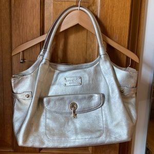 Kate Spade silver hobo bag